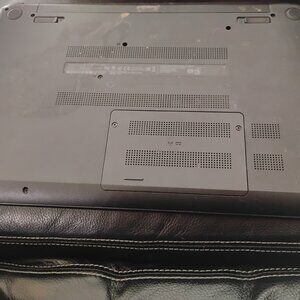 HP Portable Red laptop.